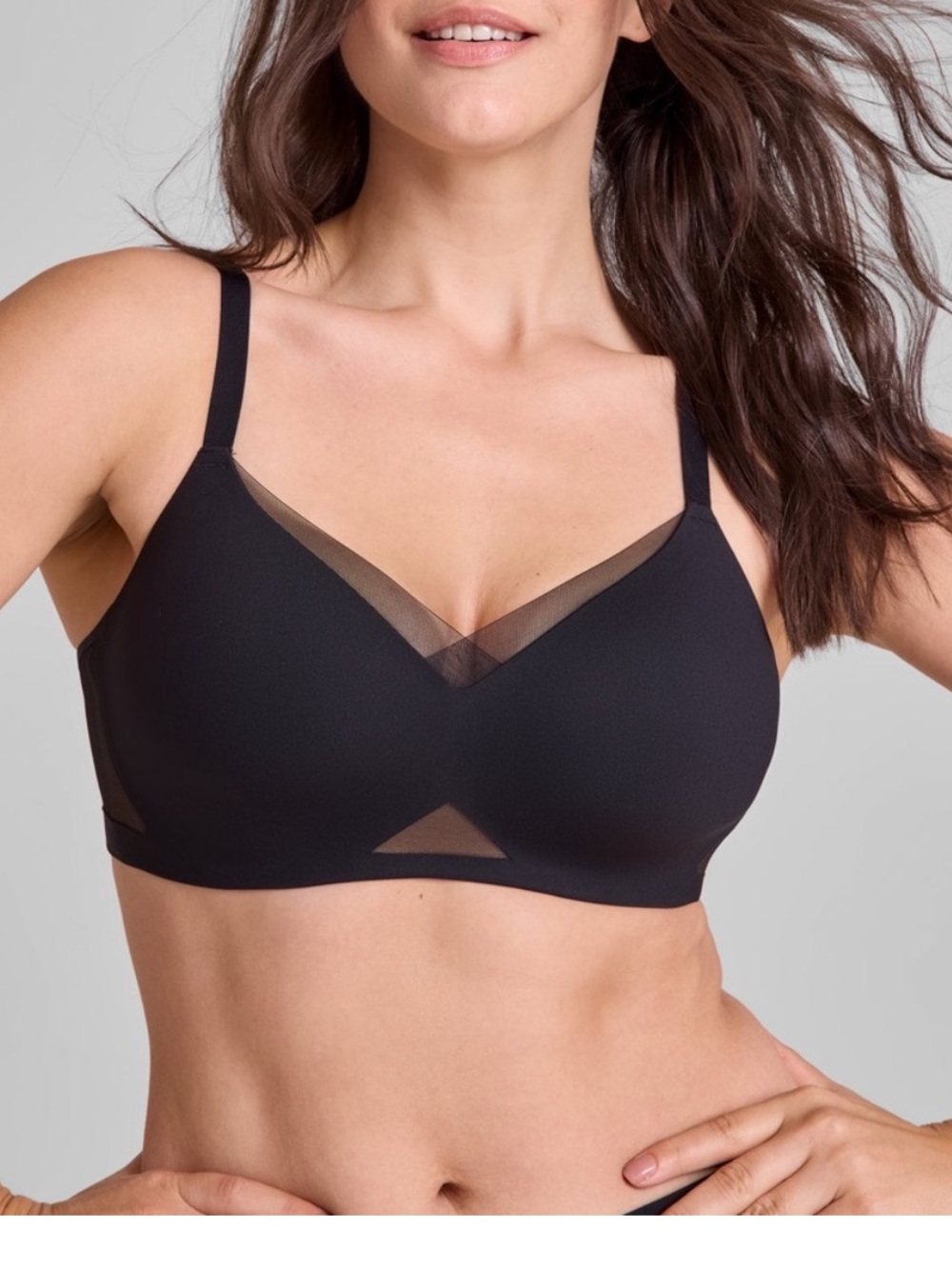 Honeylove Wire Free CrossOver Bra Black Size 38DD STYLE#BRBR00048
